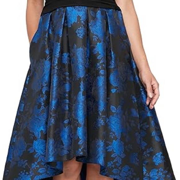 SL Fashions Dresses & Skirts - NWOT Fashionable dress, sleeveless, black with blue decorative bottom. Size 10